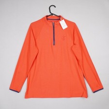 Peter Millar Pullover Damen Large rot Golf Oberteil 1/4-Rei&szlig;verschluss Sweatshirt Stretch neu mit Etikett