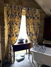 Colefax and Fowler Curtains – Iris Floral Print, Lined, Pencil Pleat