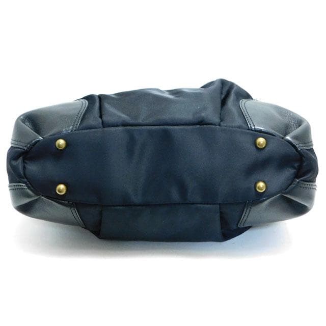 Burberry Blue Label Tote Bag Black Nylon Leather Shoulder Bag Japan Made New thumbnail 6