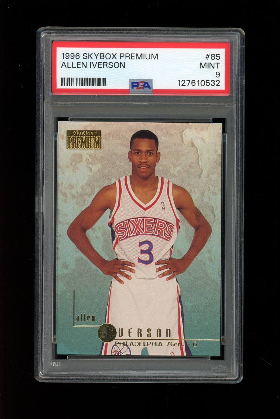 1996 Skybox Premium Allen Iverson Rookie RC #85 PSA 9 Mint