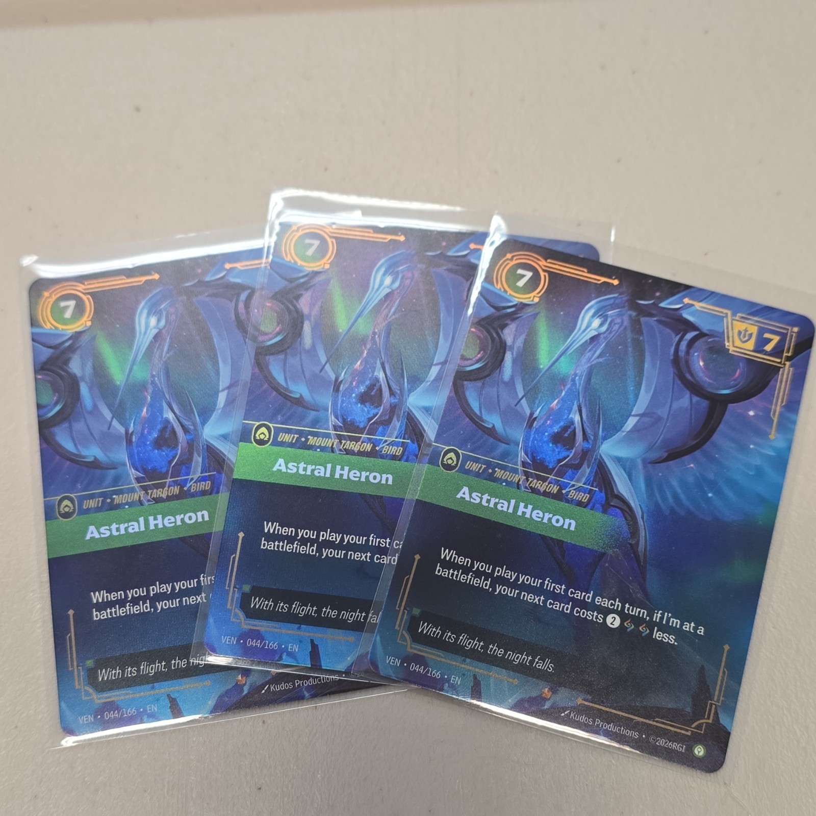 Riftbound Astral Heron 044/166 Playset of 3