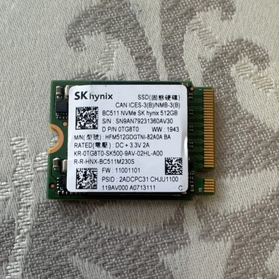 SK hynix BC511 512GB M.2 2230 NVMe SSD HFM512GDGTNI Steam Deck Tested 1hr New