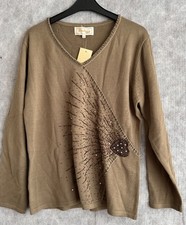 Vintage Womens Frank Saul Beaded Elegant Jumper Pullover Long Sleeve M/L BNWT