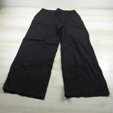 Denim Co Pants Womens Small P Black Wide Leg Jersey d co Beach 30x26