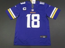 Justin Jefferson Minnesota Vikings 2025-26 Captains Patch Men's Jersey Purple