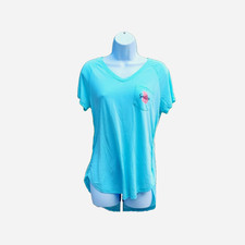 Perfectly Southern Girl Graphic Tee V-Neck Cotton Blend Shirt Made In America