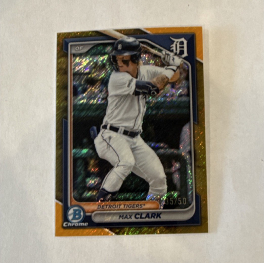 Bowman 2024 Chrome Max Clark Gold Shimmer Refractor #BCP-74 /50 Tigers MLB