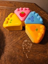 Leapfrog Musical Rainbow Tea Party Replacement Colorful Cake Slices 4 Pieces