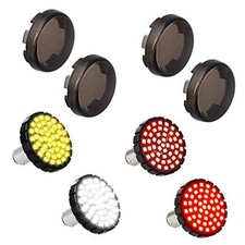 1157 Front Rear Turn Signals 2 inch Bullet Led Blinkers with Smoked Lens