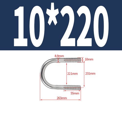 M6 M8 M10 M12 304 A2 Stainless U Bolts Exhaust Clamps U-shaped Pipe Clamp - Picture 40 of 52