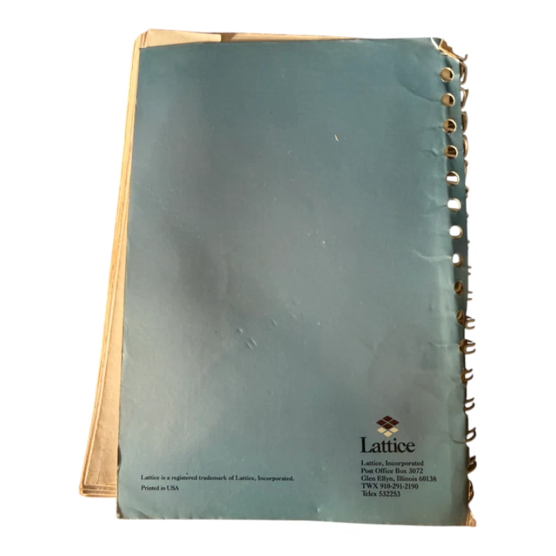 Lattice C Compiler Manual - Software for Amiga - Vintage Programming Book - Image 4 of 4