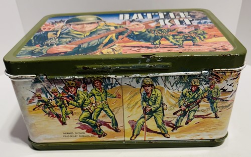 Vintage 1965 Battle Kit Metal Lunchbox & Thermos - Picture 8 of 24