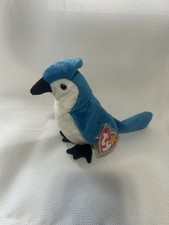 Ty Rocket The Blue Jay Beanie Baby Plush Toy- Brand New with Tags