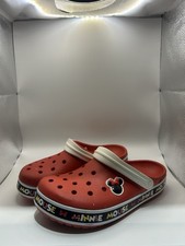 Crocs Classic Clog Minnie Mouse Disney Red White Black Unisex Kids 8 Synthetic