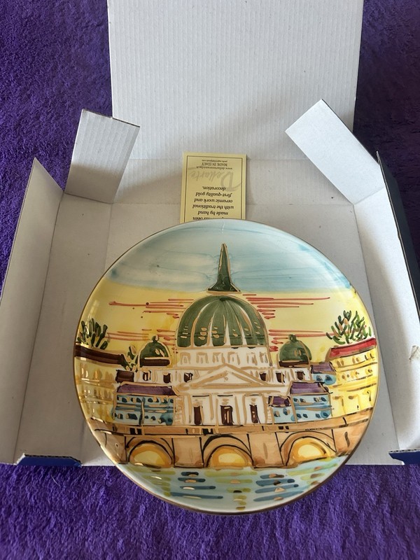 Estate Sale Decorative Ceramic Plate - Vatican Museum - Made in Italy