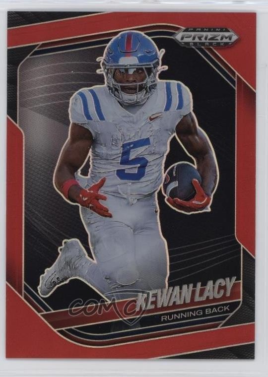 2025 Panini Prizm Black Prospects Red Prizm 51/299 Kewan Lacy #153 0j3l