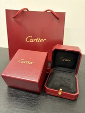 CARTIER Ring Jewelry Jewellery Case Box Black Inlay with Carry Box