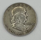 1954-S Franklin Silver Half Dollar - 90% Silver