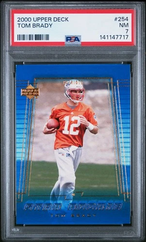 2000 UPPER DECK #254 TOM BRADY ROOKIE RC PSA 7