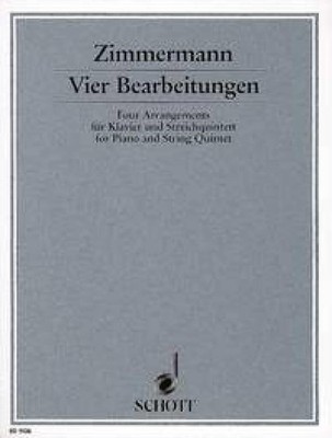 4 Arrangements Partitur und Stimmen Klavier und Streichquintett (2 Violinen, Viola, Cello