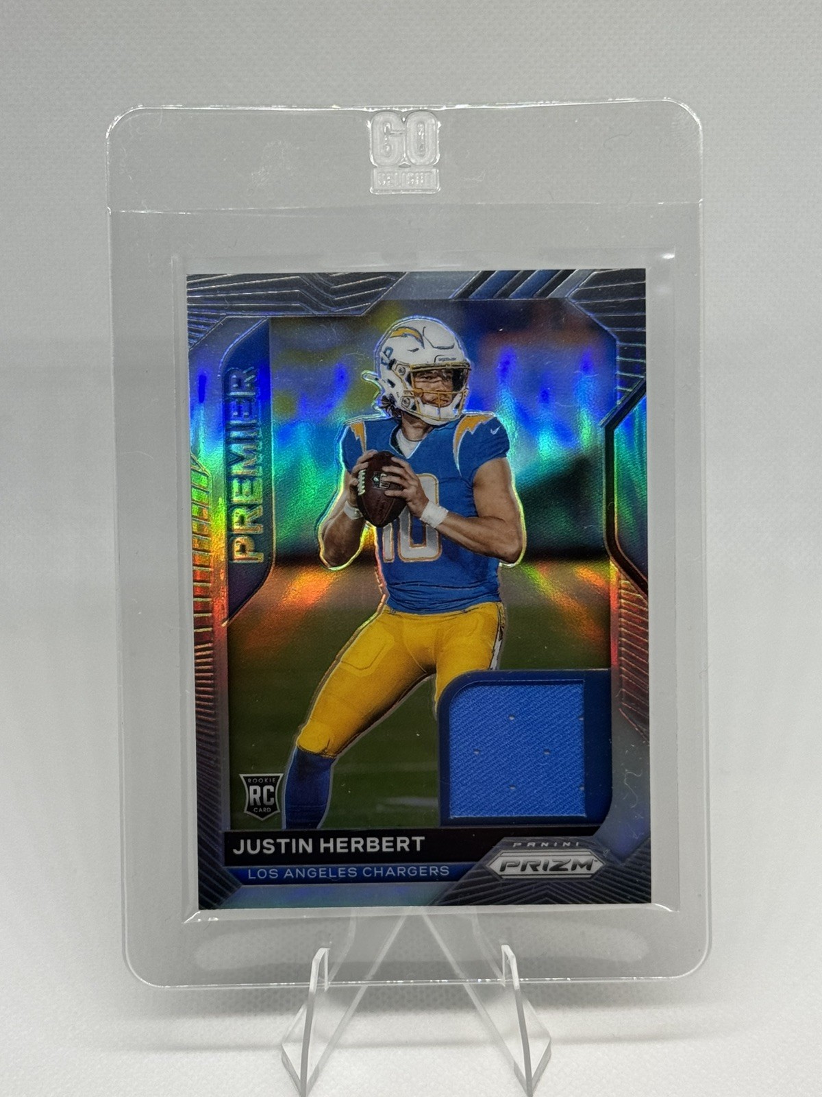2020 Panini Prizm - Premier Jerseys - Justin Herbert #29 (MEM, RC) - Chargers
