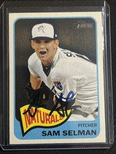 Topps Heritage 2014 Sam Selman #75 Naturals Autographed Minor League Baseball