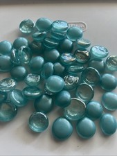 .5Lb Flat Glass Blue Green Marbles Vase Filler Pebbles Mini Aquarium Floral Fill