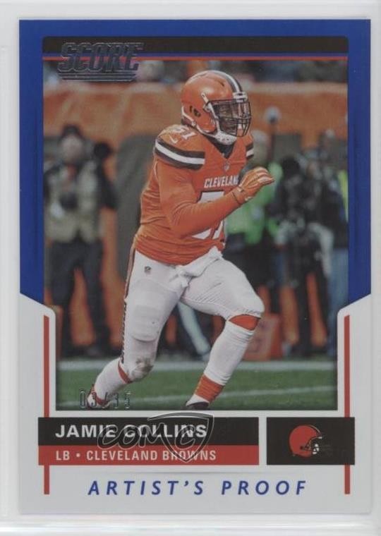 2017 Score Artist's Proof 3/35 Jamie Collins #1 1s8
