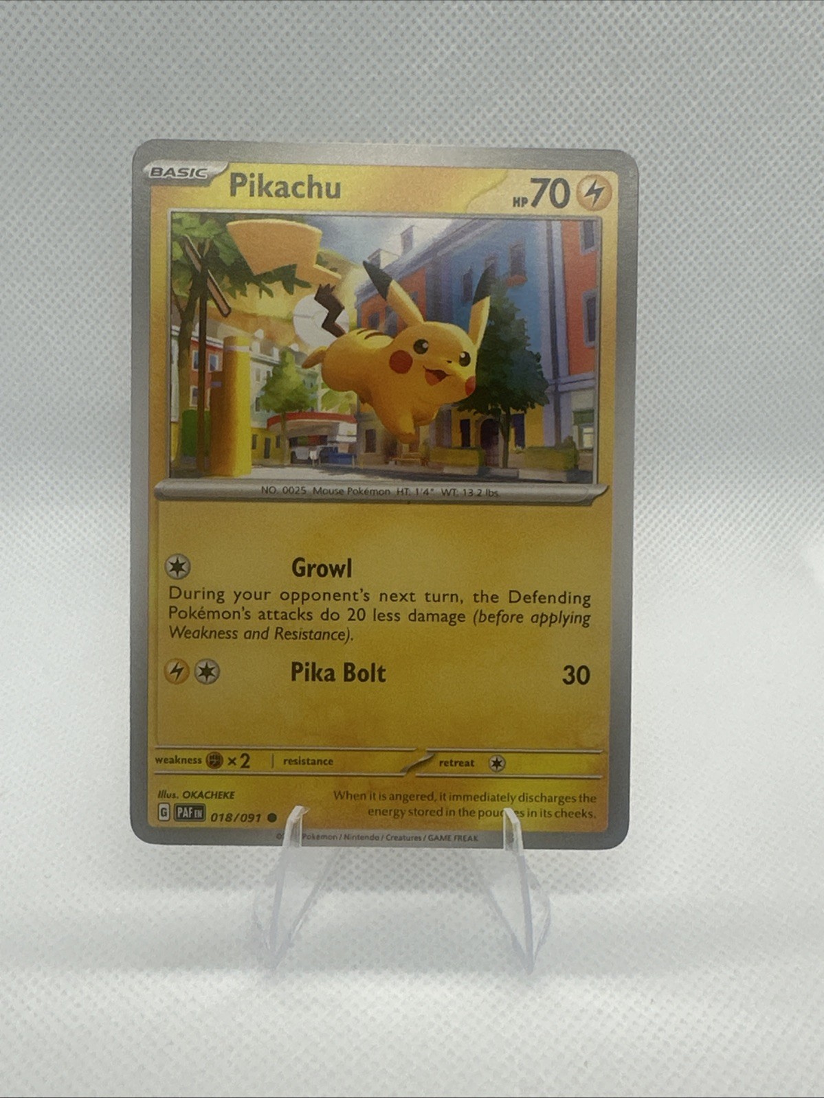 Pikachu - Paldean Fates 018/091 - Common - LP- Pokémon