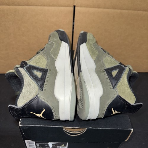 Nike Air Jordan IV 4 Retro SE Craft Olive Green FB9929-200 (PS) Sz 2y PREOWNED - Picture 6 of 7