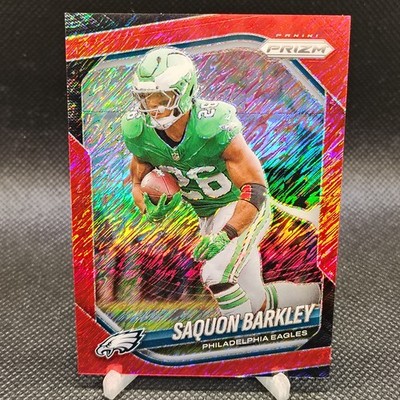 Saquon Barkley 2025 Panini Prizm #298 - RED SHIMMER #/49