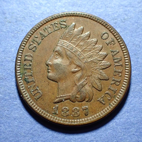 1887 Indian Cent   Ch. XF+