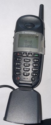 1990s Motorola Early GSM Flip Phone - (Black) - MR602 Model