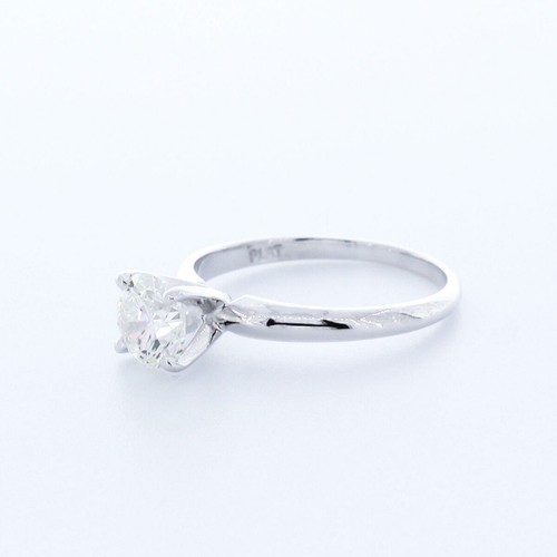 1.2CT Lab-Created Diamond D/VVS1 Round Cut Platinum Prong Classic Solitaire Ring - Picture 3 of 4