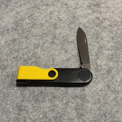 Inox Solingen Germany UltraBlade Black/Yellow Single Blade Pocket Knife Mint