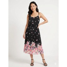 Elle Blooming Beauty Polka Dot Floral Chiffon Dress