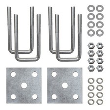 U Bolts Plate Kit For Boat Trailer Axle Leaf Springs Galvanized Zinc 2 1/8w X