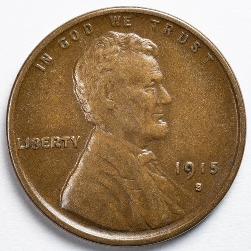1915-S Lincoln Wheat Penny Cent Extremely Fine (XF) - San Francisco Mint