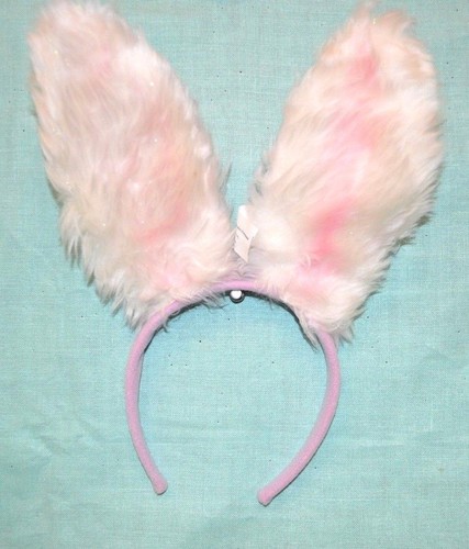 CHOOSE Easter BUNNY Ears White Purple Green PINK One SIZE Fuzzy PLUSH Costume - Picture 6 of 7