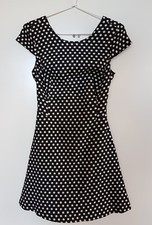 ZARA Basic Womens Black/White Spot Dress Size EUR XS