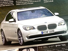 BMW 760 Li 760Li LAUNCH DRIVE - FRAMEABLE ORIGINAL PRESS CAR ROAD TEST REVIEW