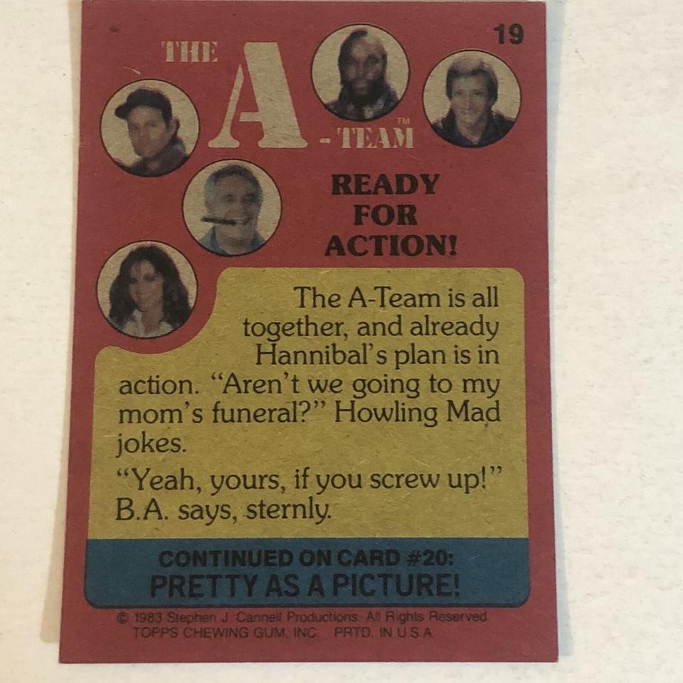 The ATeam Trading Card 1983 19 Mr T Dwight Schultz Dirk Benedict eBay