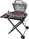 Woodfire Grill Stand for Ninja OG701, Foldable BBQ Stand  with Side Table