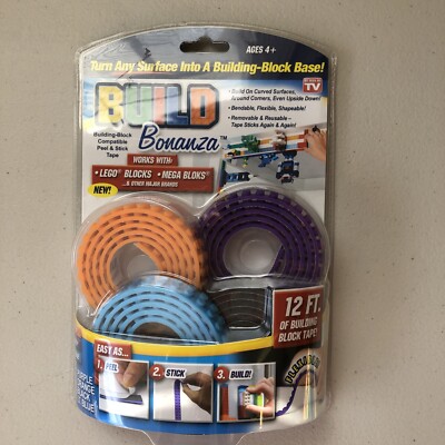 Build Bananza Mega Blocks 12 Ft Building Block Tape Building-block Base
