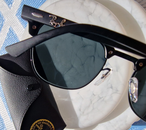Occhiali da sole Ray Ban 'RB 3016 Clubmaster Classic' grigio lucido/nero Italia RARI - Foto 13 di 18