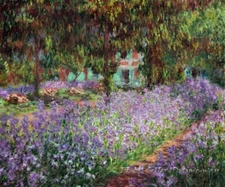 Irises in Monet's garden by Claude Monet Oil painting Printed on canvas P1758
