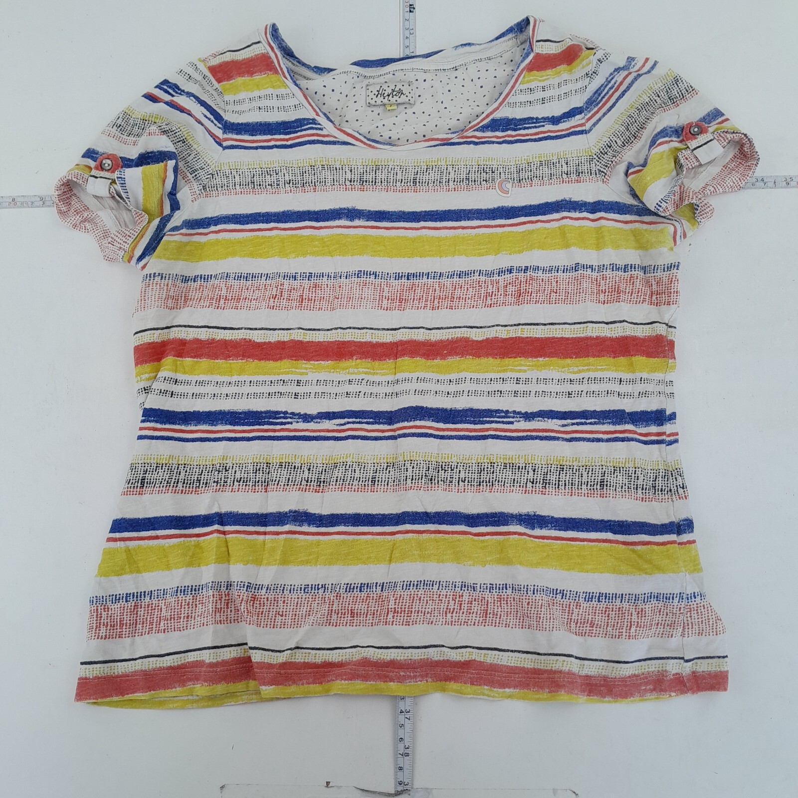 Camiseta HEYTON 14 multicolor a rayas para mujer 100% algodón