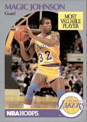 Magic Johnson - 1990-91 NBA Hoops - Most Valuable Player - MVP #157