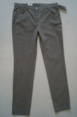 Pantalon Femme BRAX MARY En Velours Côtelé - Tailles 44 & 46, Slim Fit Beige/rouge - Neuf