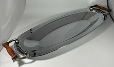 Atapco Oval Serving Tray. Made in USA. 17" (handle to handle)